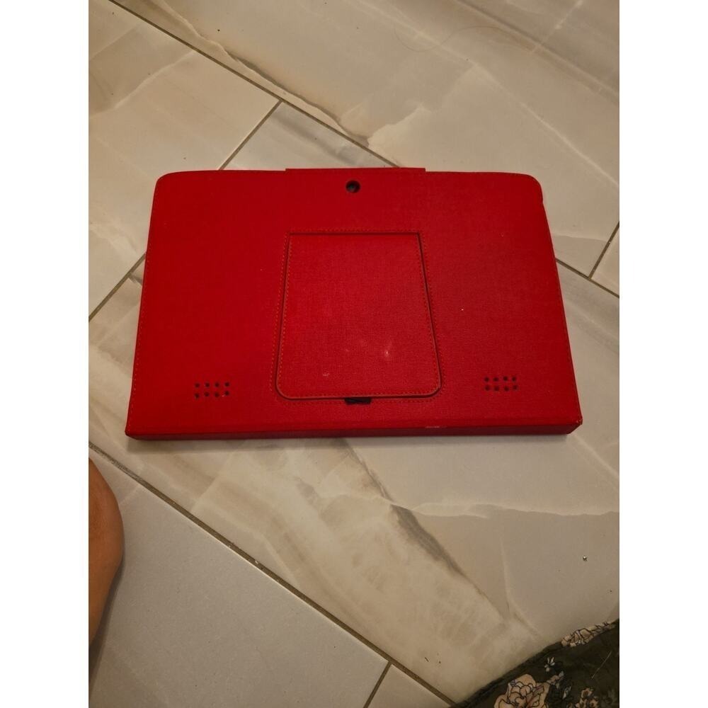 Bluetooth Tablet Keyboard Folio Case Red Model KBT13 Wireless QWERTY Slim F1 - Picture 15 of 16